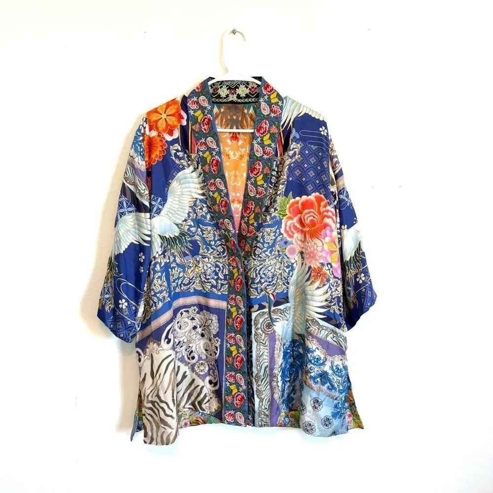 Johnny Was Narniay Kimono 100% Silk